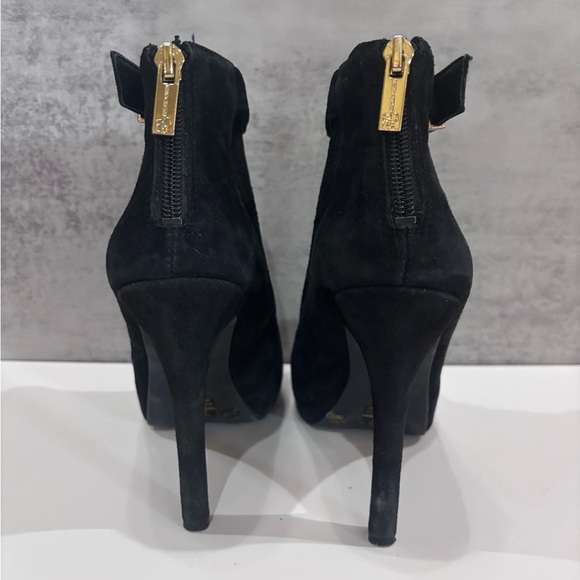 Jessica Simpson Black Lace Mesh Ankle Stiletto Bootie Heels Style Shauna Size 7 - Picture 3 of 10